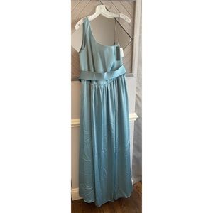 White by Vera Wang One Shoulder Dress w Satin Sash